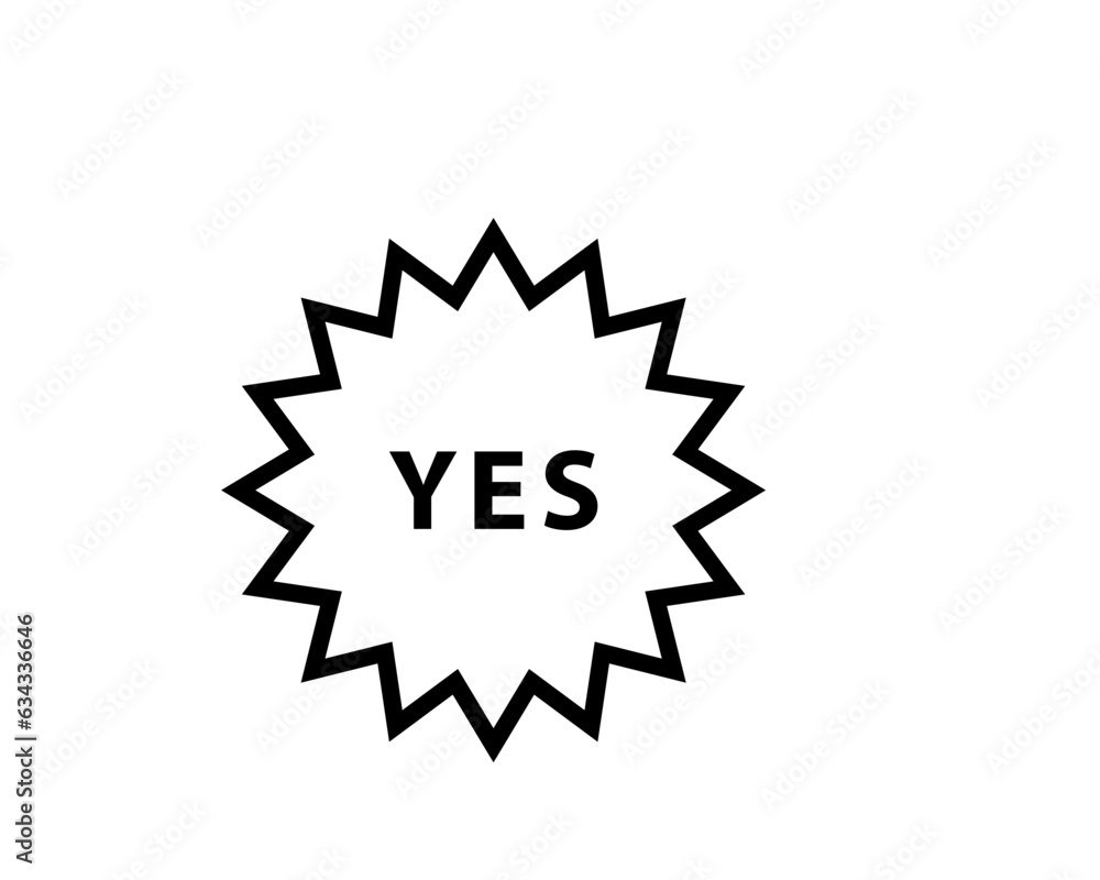 Yes or no icon flat style vector logo design template Yes or no icon flat style vector logo design template