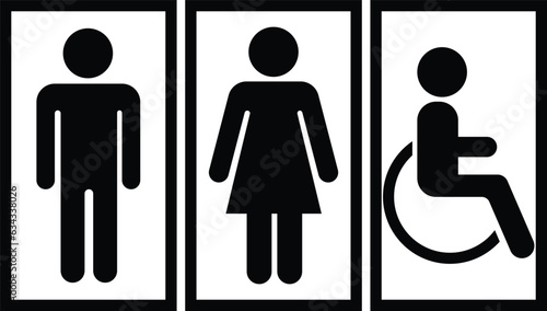 man and woman toilet icon vector