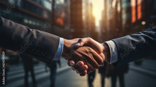 Handshake concept symbolizing agreement after an important business deal.