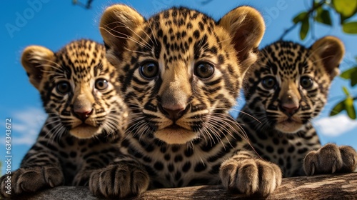 Three jaguar cubs and their crew