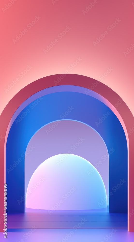 A stunning blue arch adorned with a brilliant light creates a breathtakingly beautiful art design A stunning blue arch adorned with a brilliant light creates a breathtakingly beautiful art design