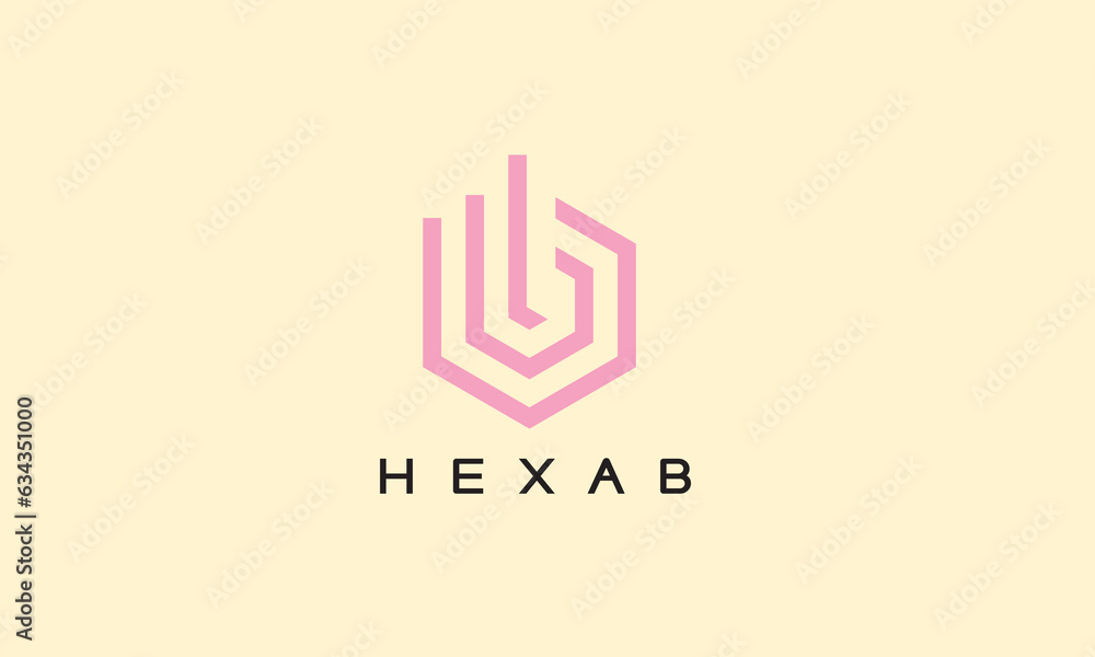 Obraz premium B unique creative minimalistic logo design.