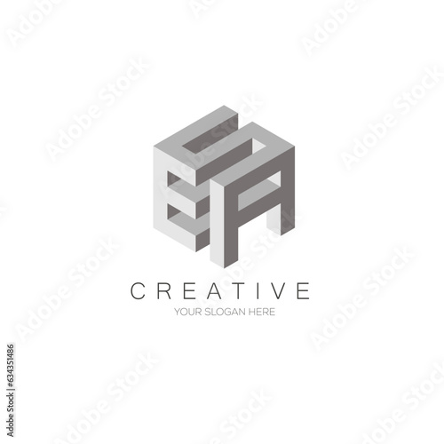 3D ESA isometric logo Design