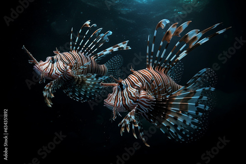 lionfish in aquarium © Sahil