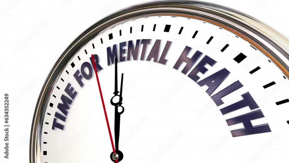 Time for Mental Health Care Therapy Health Wellness Clock Wellbeing 3d Animation Time for Mental Health Care Therapy Health Wellness Clock Wellbeing 3d Animation
