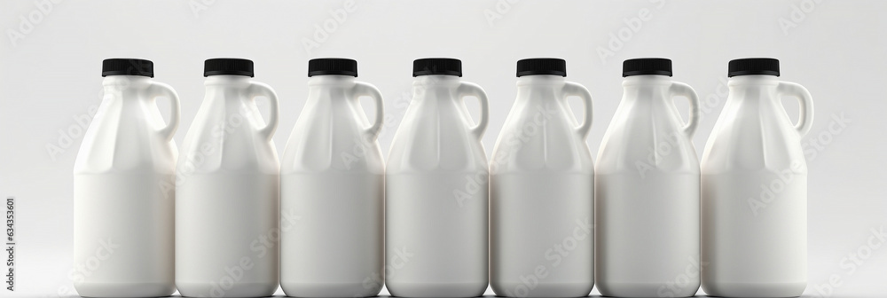 milk gallon plastic bottles with handle mockup, dairy product packaging for product branding and presentation,banner milk gallon plastic bottles with handle mockup, dairy product packaging for product branding and presentation,banner