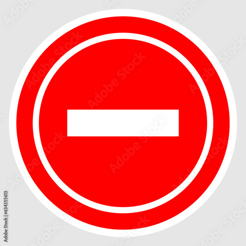 No entry sign. Stop sign. Vector illustration. Free Download No entry sign. Stop sign. Vector illustration. - GFXLoad