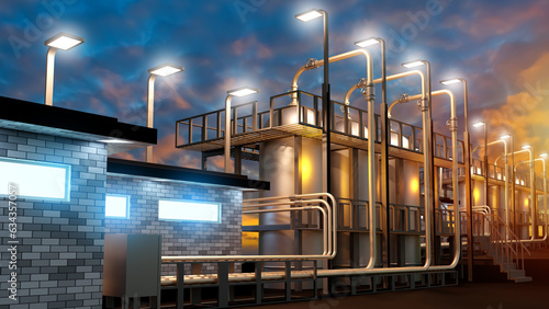 Chemistry plant. Factory ex...