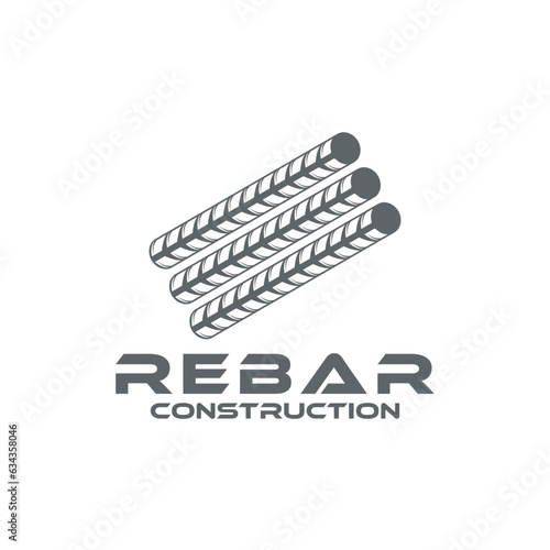 rebar concrete construction logo design