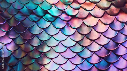 Holographic iridescent snake skin background