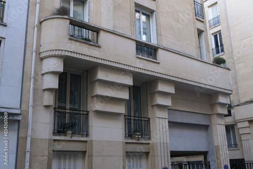 Art Deco building facades, geometric decorations, ornaments and more. Architecture from the beginning of the 20th century. Shot in Paris.