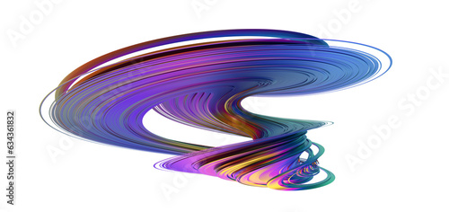 Fototapeta Naklejka Na Ścianę i Meble -  Futuristic colorful shape, 3d render