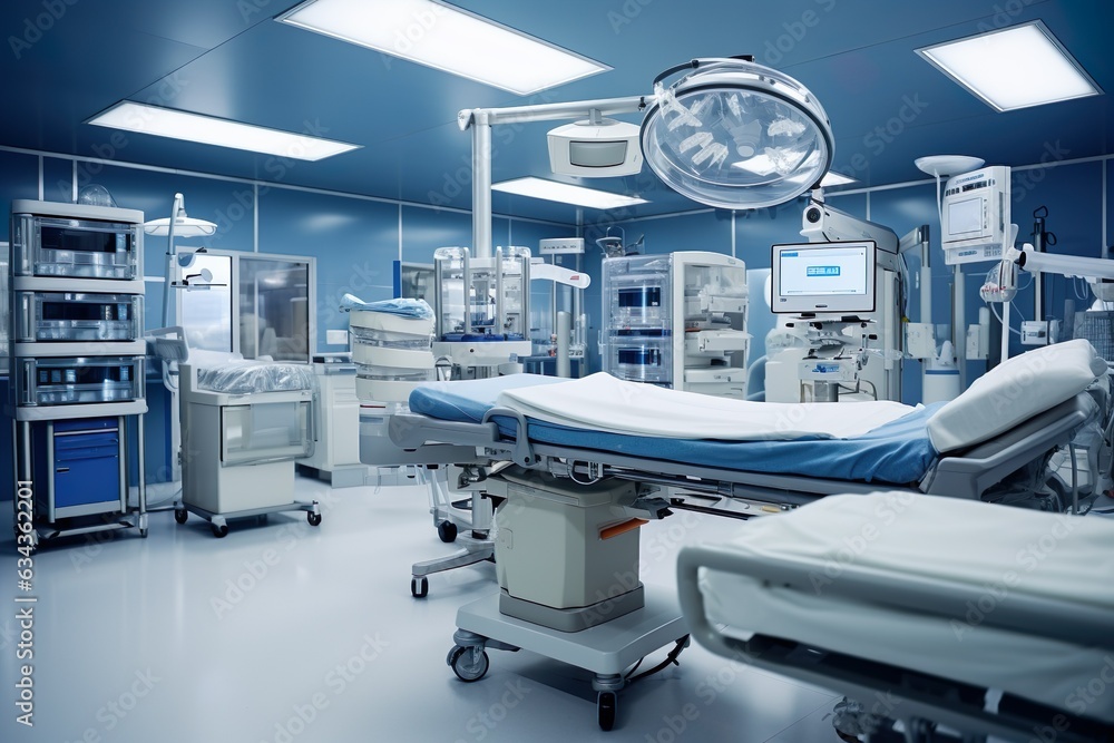 Equipment and medical devices in modern operating room | Generative AI Equipment and medical devices in modern operating room | Generative AI