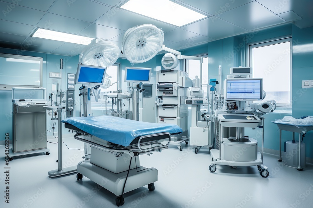 Equipment and medical devices in modern operating room | Generative AI Equipment and medical devices in modern operating room | Generative AI