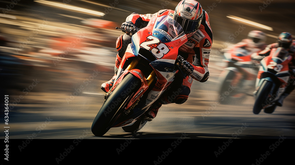 An artistic shot of a MotoGP rider framed by a blurred foreground, symbolizing the focus amidst the racing chaos 