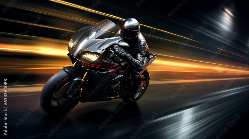 A dynamic shot of a rider's body language as they tuck in for streamlined speed, their focus on the road ahead 