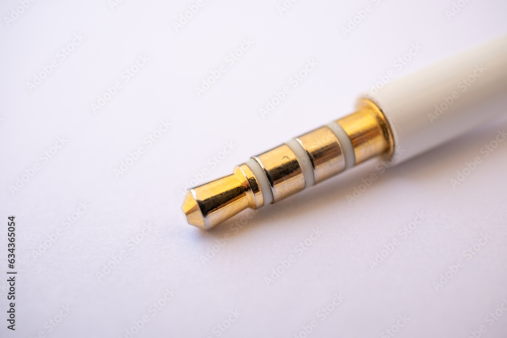 Shooting the jack input isolated from the opposite side, shot of the jack input from the opposite side isolated on a white background Shooting the jack input isolated from the opposite side, shot of the jack input from the opposite side isolated on a white background