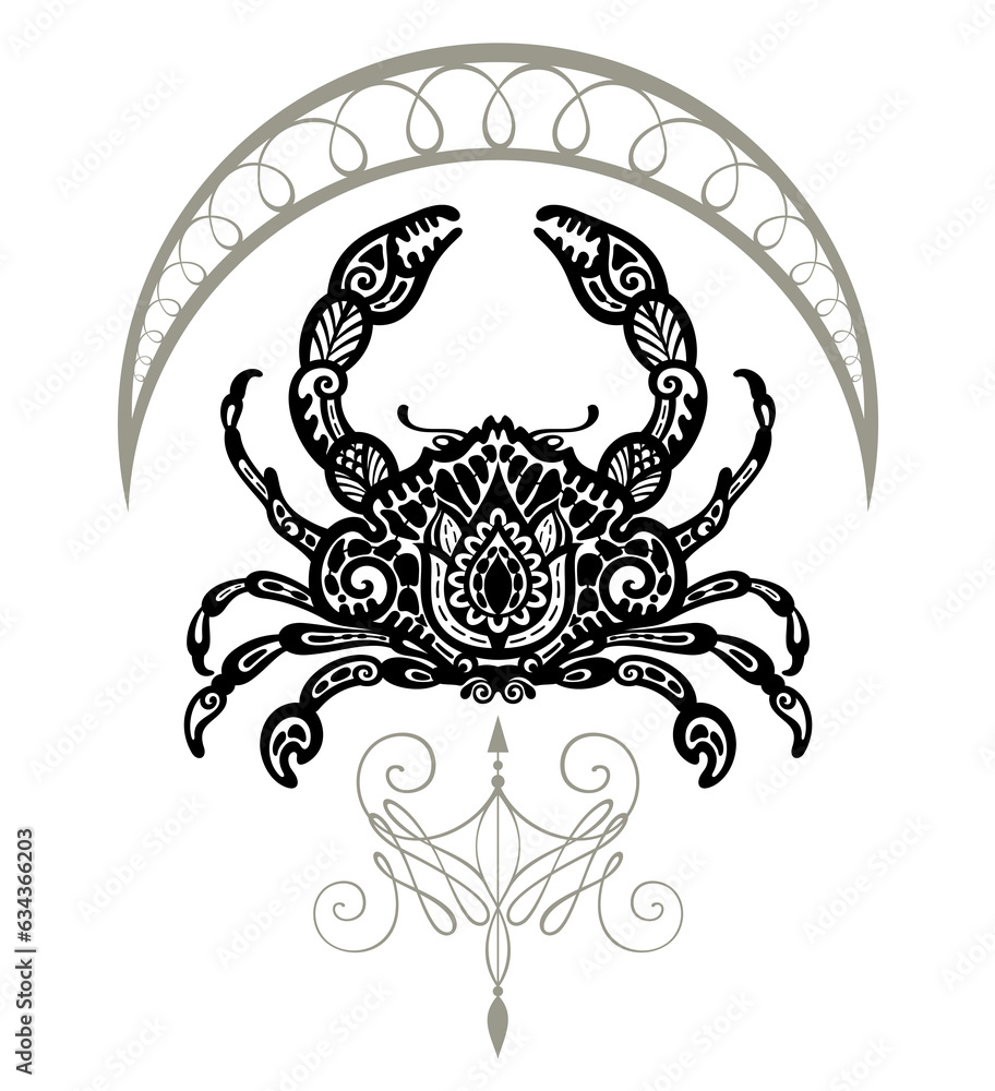 Sea crab on a light background. For a menu of fish restaurants, for packaging in markets and in stores. Vector illustration. Sea crab on a light background. For a menu of fish restaurants, for packaging in markets and in stores. Vector illustration.
