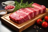 Wagyu Beef Steak: Indulge in the unparalleled taste and tenderness of Wagyu beef, a true delight for meat connoisseurs. Generated with AI