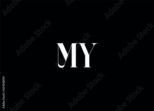 MY letter logo design and company logo