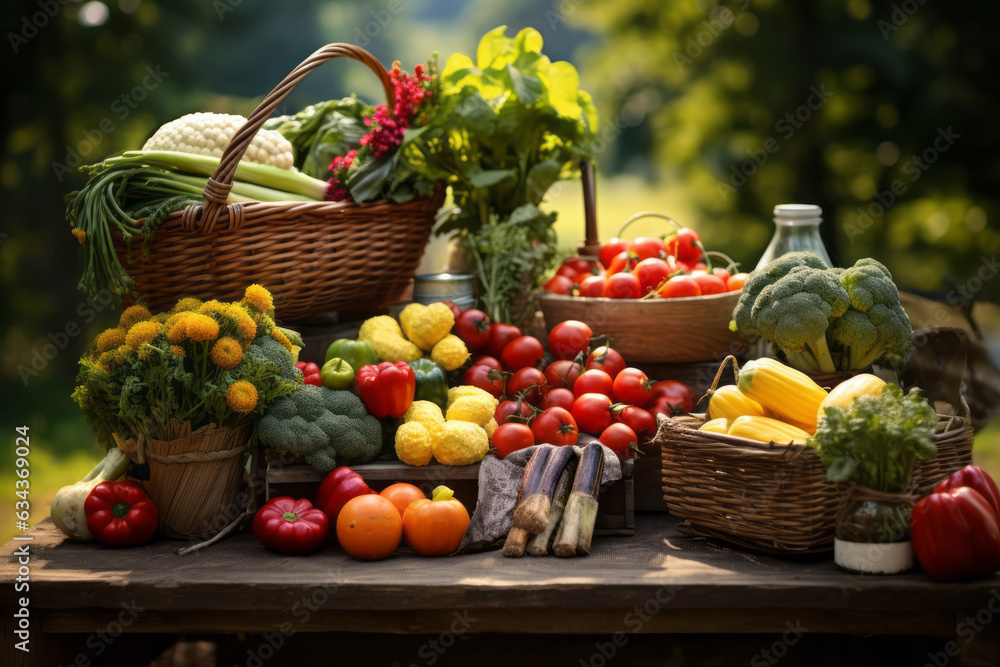 Fresh and Colorful Produce at a Vibrant Farmers Market Fresh and Colorful Produce at a Vibrant Farmers Market