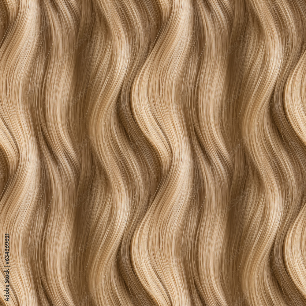 Wavy blond hair seamless background Wavy blond hair seamless background