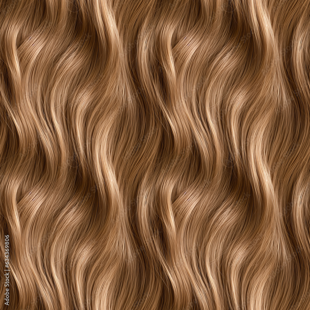 Fototapeta premium Wavy blond hair seamless background