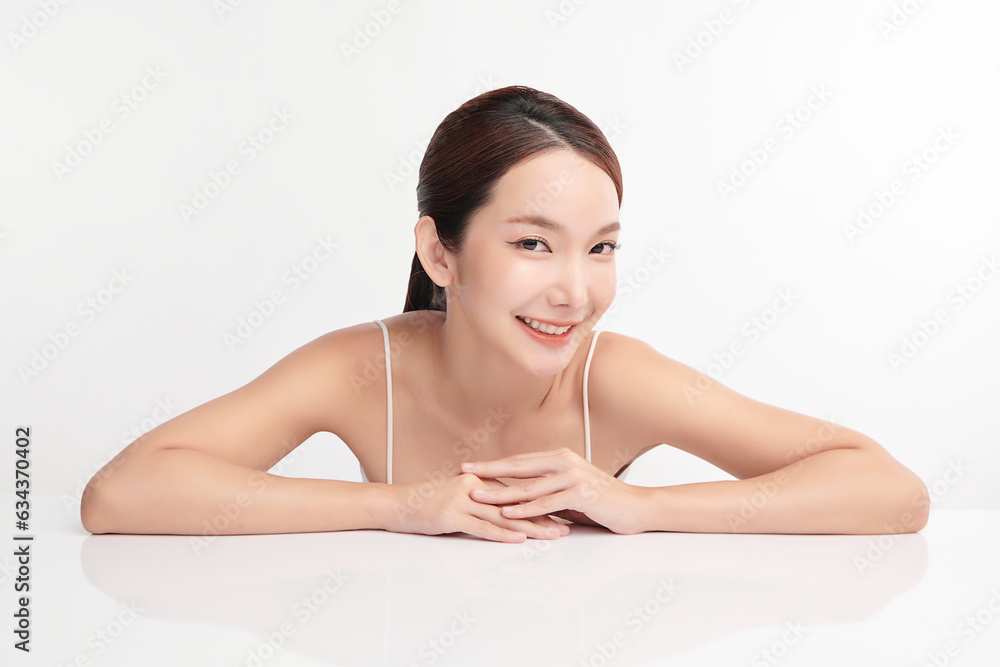 Beautiful young asian woman with clean fresh skin on white background, Face care, Facial treatment, Cosmetology, beauty and spa, Asian women portrait. Beautiful young asian woman with clean fresh skin on white background, Face care, Facial treatment, Cosmetology, beauty and spa, Asian women portrait.