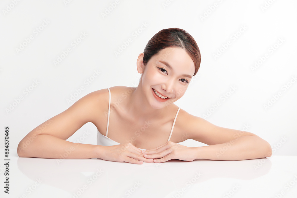 Beautiful young asian woman with clean fresh skin on white background, Face care, Facial treatment, Cosmetology, beauty and spa, Asian women portrait. Beautiful young asian woman with clean fresh skin on white background, Face care, Facial treatment, Cosmetology, beauty and spa, Asian women portrait.