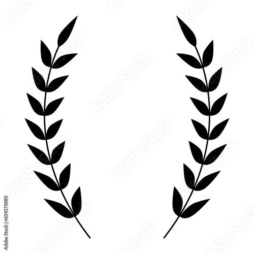 Vector illustration of Silver elements of design awards and seals on a white background - star, ribbon, laurel wreath, ears of wheat