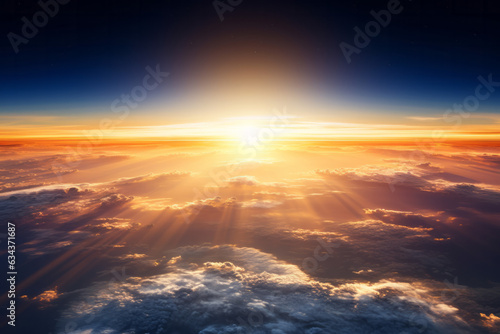 Radiant Dawn: Mesmerizing Sunrise from Earth's Orbit