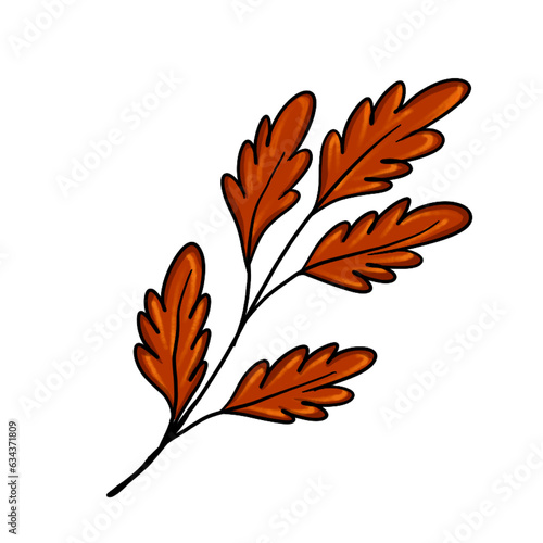 AUTUMN LEAF clip art, Sticker, png transparent background fall of oak leaves t-shirt design