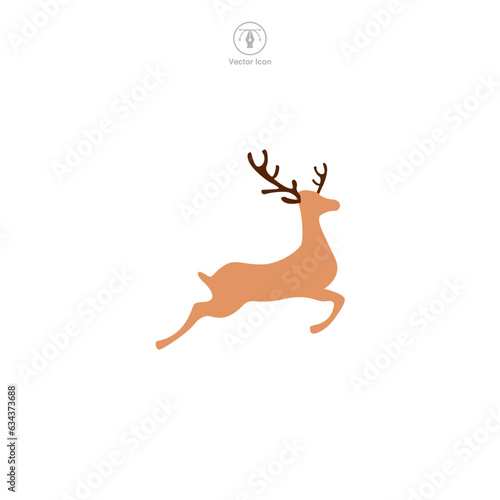 Reindeer icon symbol vector illustration isolated on white background © keenan