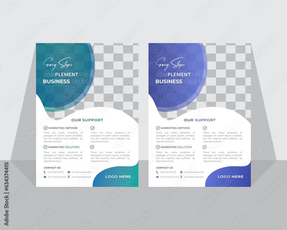 Obraz premium corporate business flyer design template,