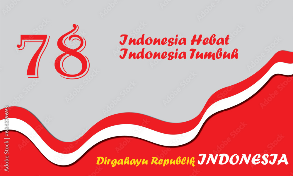 Banner Indonesian Flag with a cute ribbon
