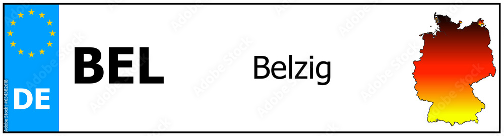 Registration number German car license plates of Belzig
 Germany
