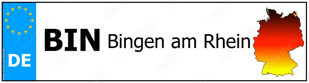 Registration number German car license plates of Bingen am Rhein
Germany Registration number German car license plates of Bingen am Rhein
Germany