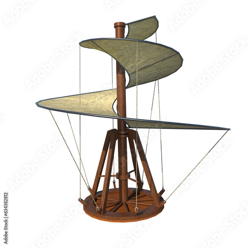 da vinci aerial screw illustration