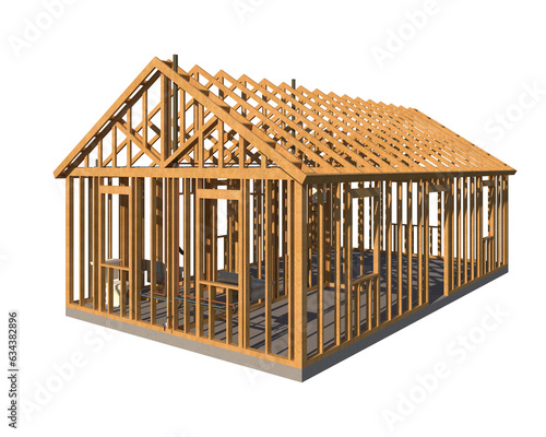 construction of wooden buildings