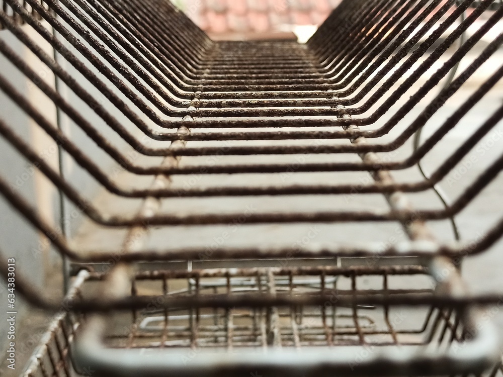 Rusty dish rack. Junk plate rack. Rusty dish rack. Junk plate rack.