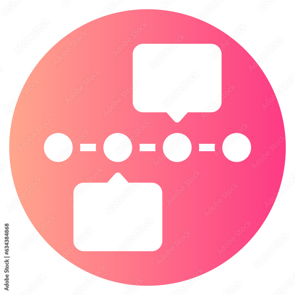 timeline gradient icon