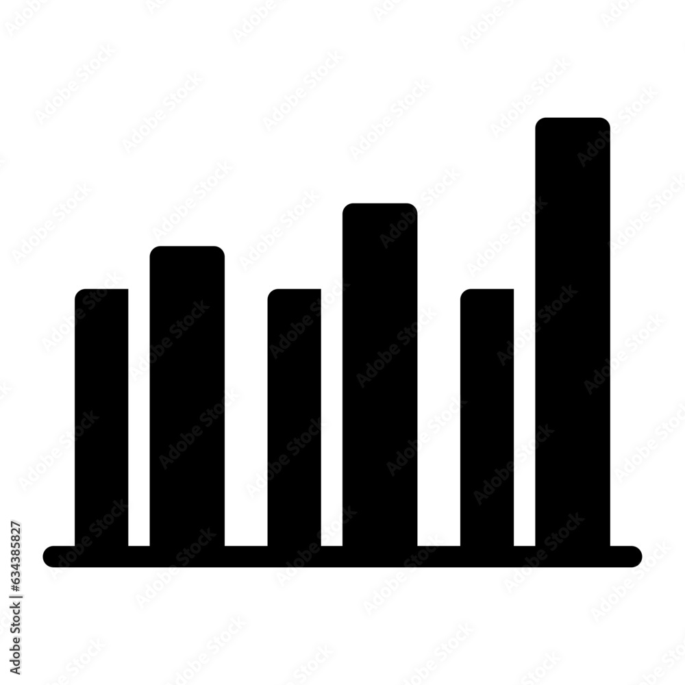 bars chart glyph icon bars chart glyph icon