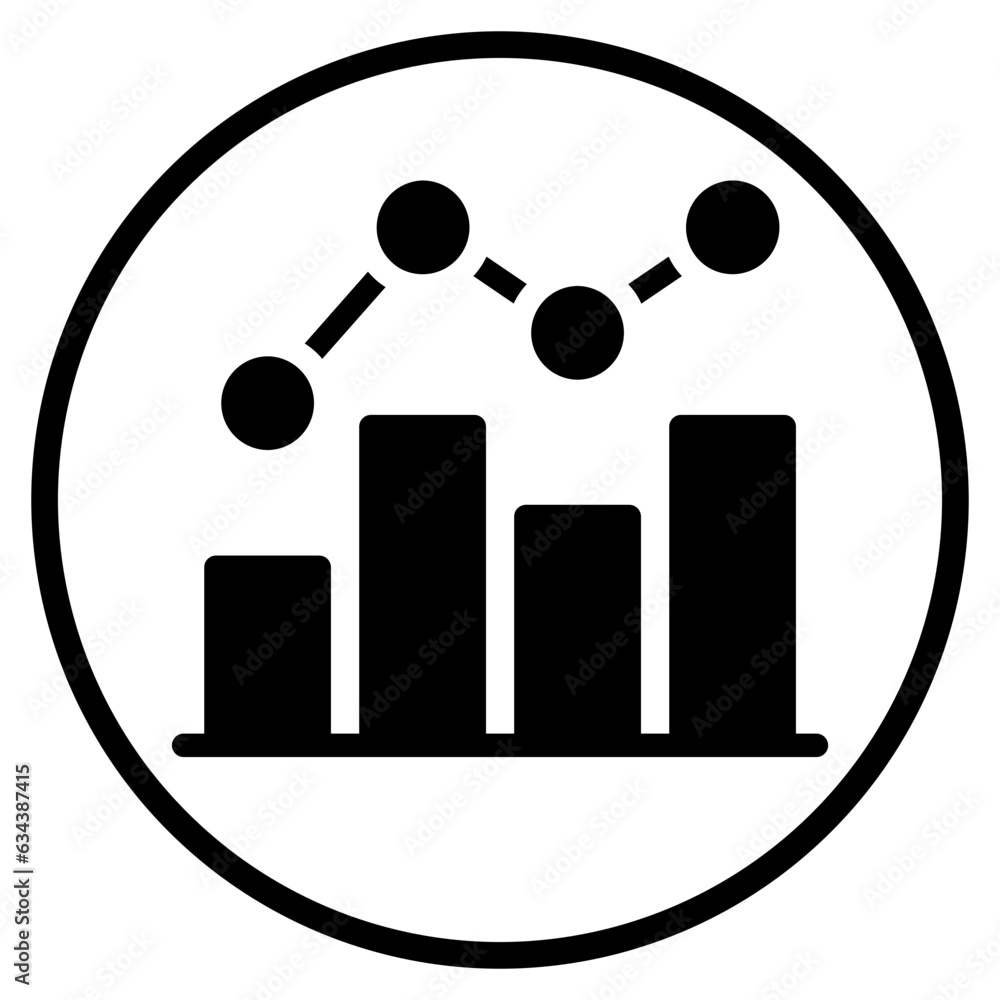 analytics glyph icon