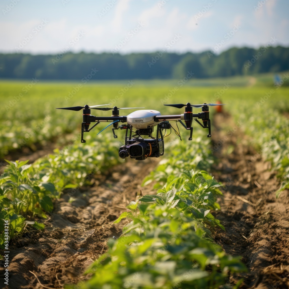 Drone performing biological control on landings. Drone performing biological control on landings.