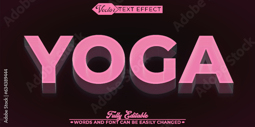 Yoga Pink Editable Text Effect Template