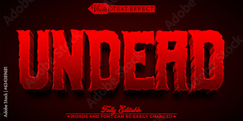 Red Undead Horror Editable Text Effect Template