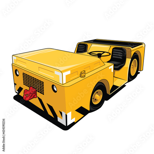 Aircraft Carrier Deck Tow Tractor vector