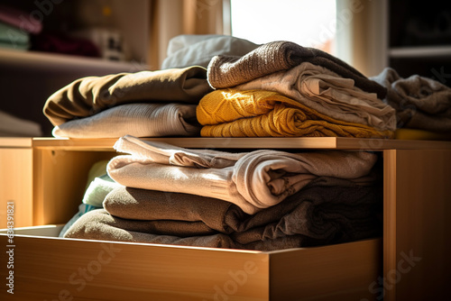 white wardrobe with various clothes