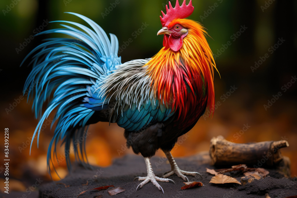 Radiant Rooster: A Colorful Display of Plumage