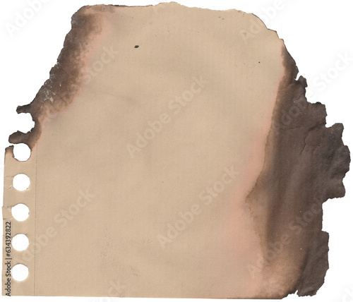Textures de Papier Brûlé et Déchiré Réaliste sur fond transparent en PNG pour création artistique et élément graphique